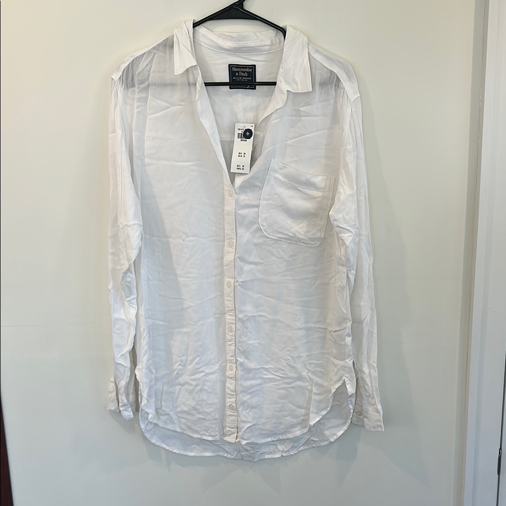 A&F White Button Down Shirt